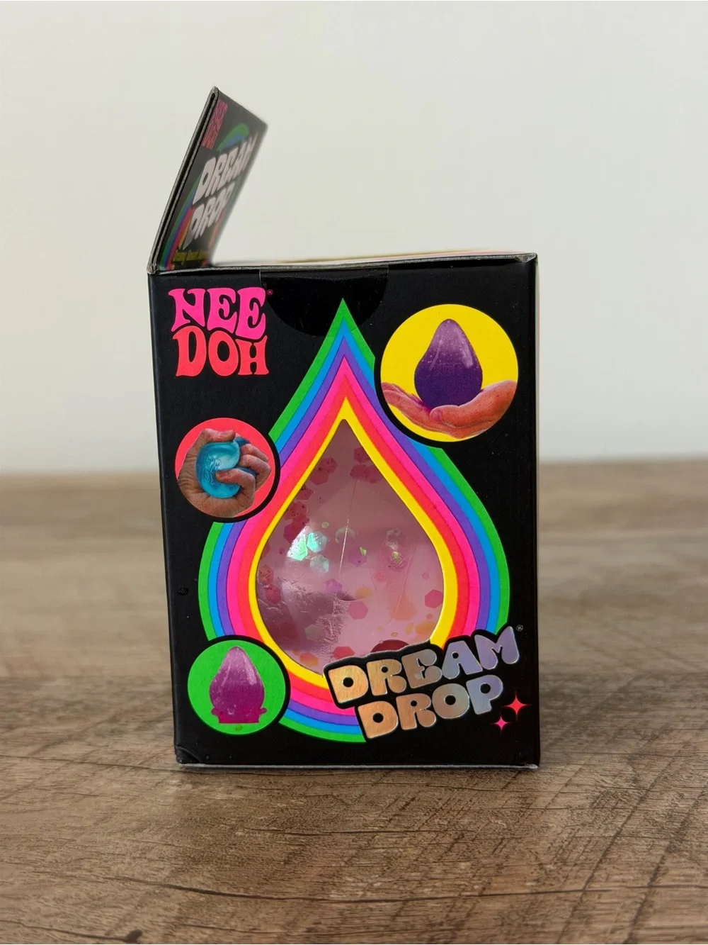 NWT Authentic NeeDoh Dream Drop - pink glitter Viral Squishy Fidget Toy